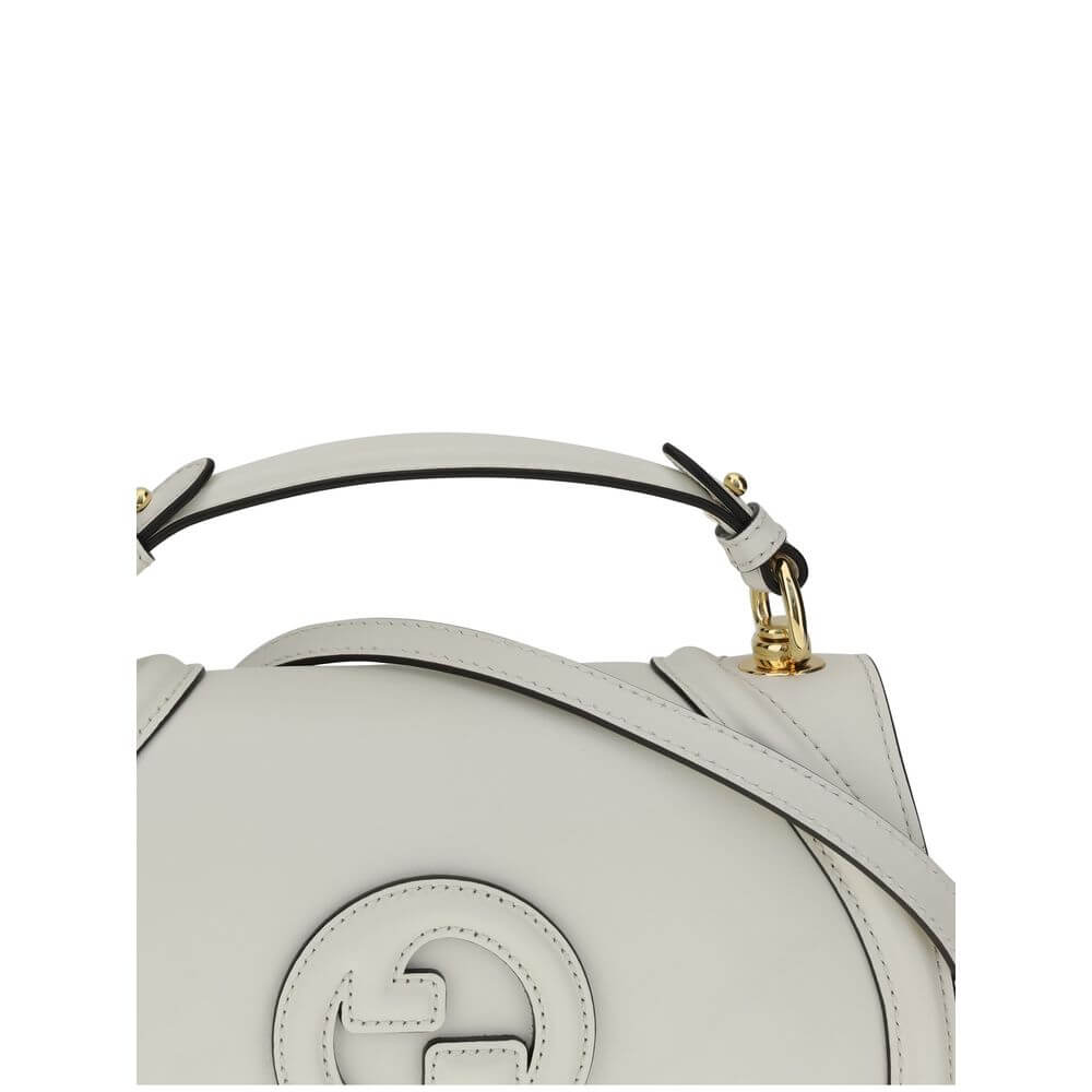 Gucci White Calf Leather Bos Taurus Handbag