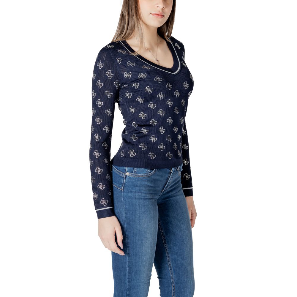 Guess Blue Viscose Sweatshirt