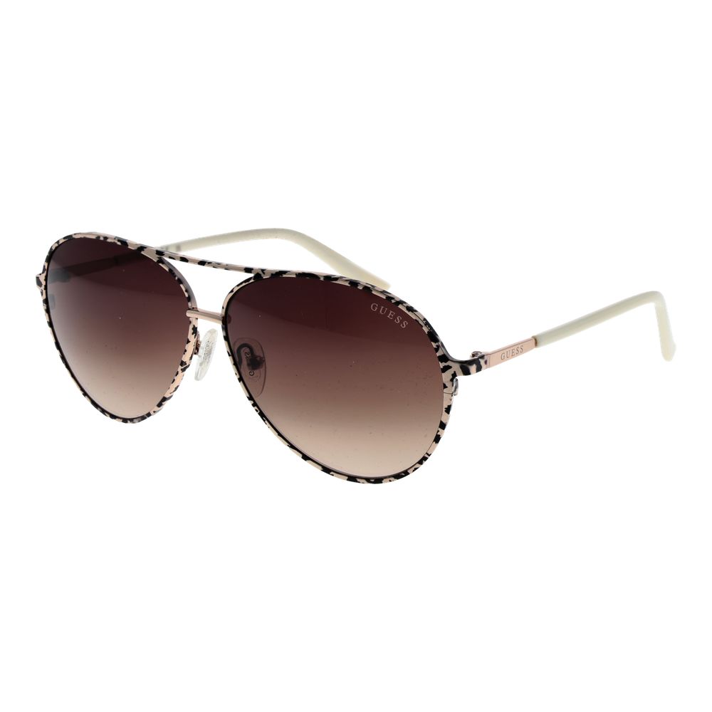 Guess Cream Metal Sunglasses