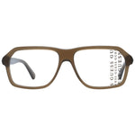 Guess Green Men Glasses Frame - green plastic full-rim rectangle frames with demo lenses, 55-14-145 size, includes branded case