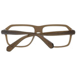 Guess Green Men Glasses Frame, full-rim green plastic with branded case, rectangular style, 55-14-145 size, spring hinge, no lenses effect.