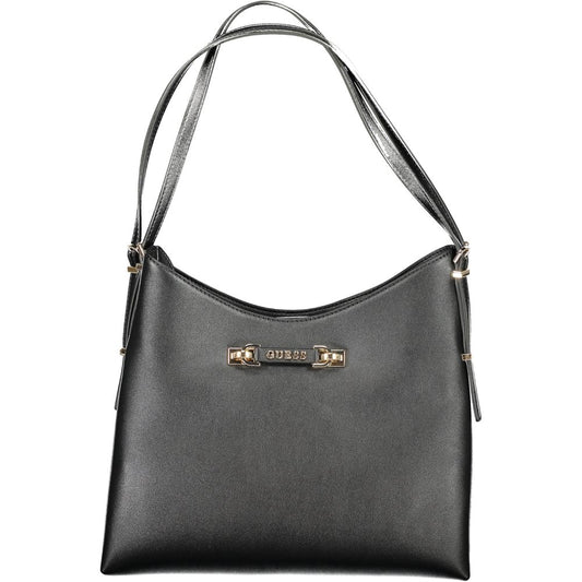 Guess Jeans Black Polyethylene Women Handbag with dual straps and elegant design
