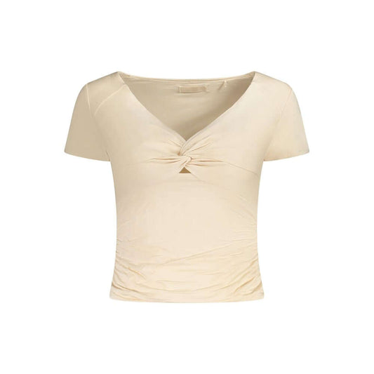 Guess Jeans Pink Modal Women Top with short sleeves and sweet neckline