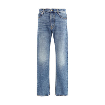Haikure Blue Cotton Straight-Leg Jeans