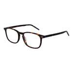 Rectangle full-rim Hugo Boss Brown Men Glasses Frame in acetate, demo lenses, stylish eyewear for men.