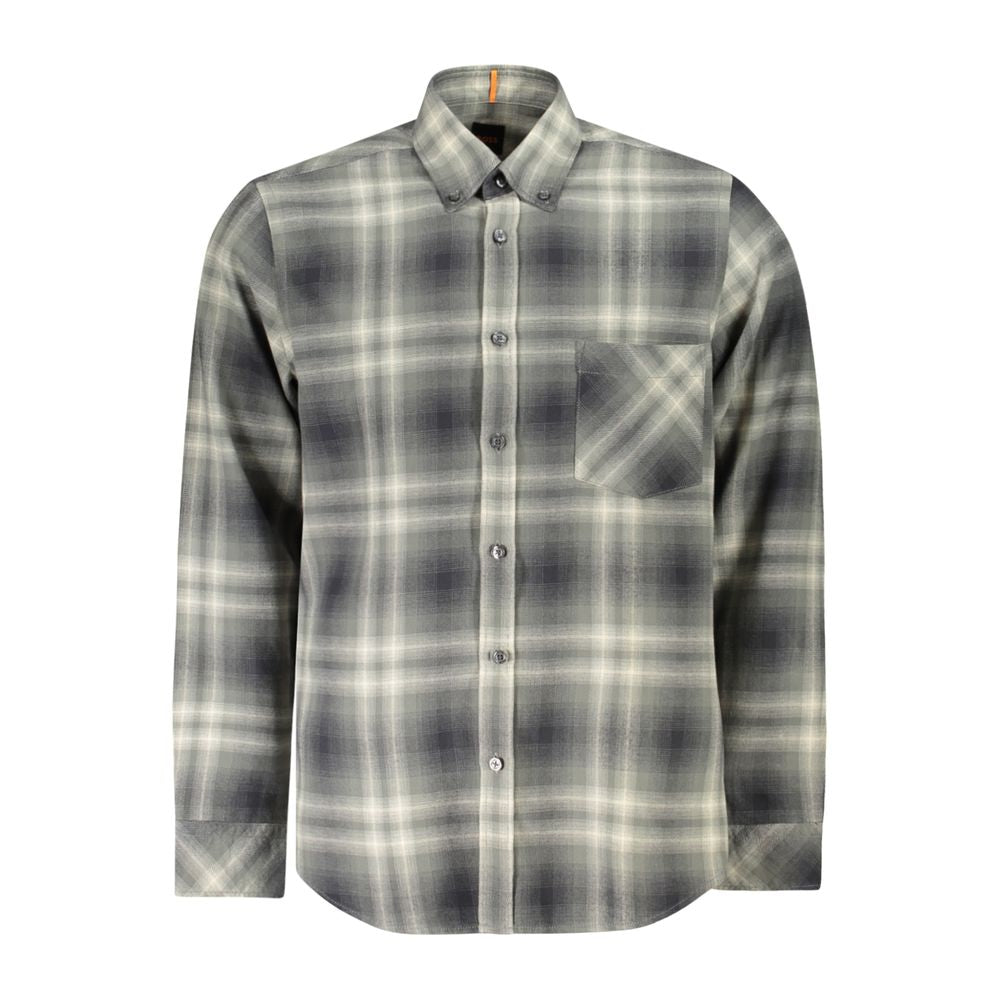 Hugo Boss Verde Cotton Men Shirt