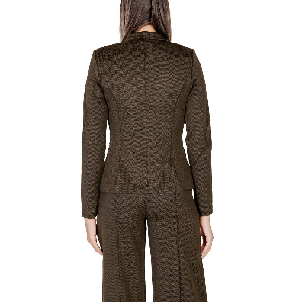 ICHI Green Polyester Blazer