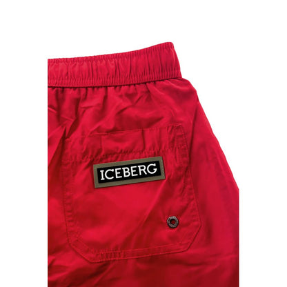 Iceberg Red Polyester Men Swim Short 1728,67345744032,Clothing,Iceberg,L,M,Men,Men - Clothing,Multicolor,New with tags,Swim Shorts - Swimwear - Clothing,Swimwear - Clothing,Swimwear - Men - Clothing