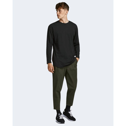 Jack Jones Black Cotton Long Sleeve T-Shirt