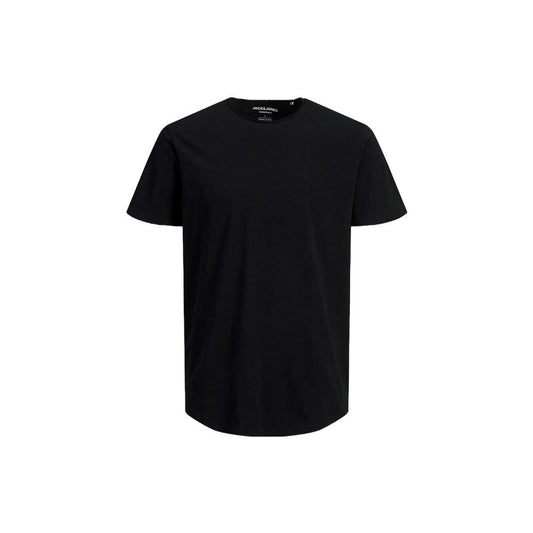 Jack Jones Black Organic Cotton Sportswear short-sleeved t-shirt, regular fit, crew neck, made from 100% organic cotton, model 12182498
