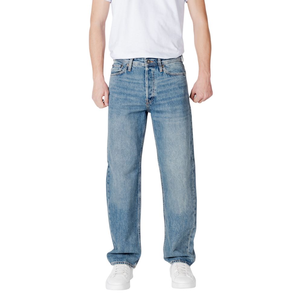 Jack Jones Blue Cotton Relaxed Fit Jean in a loose, comfortable style for men