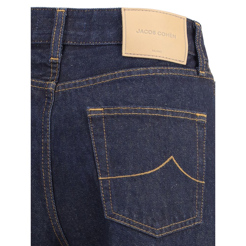 Jacob Cohen Wide leg Jeans featuring classic five-pocket design and label detail, perfect for casual yet sophisticated style.