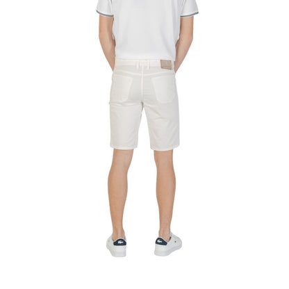 Jeckerson White Cotton Bermuda Shorts