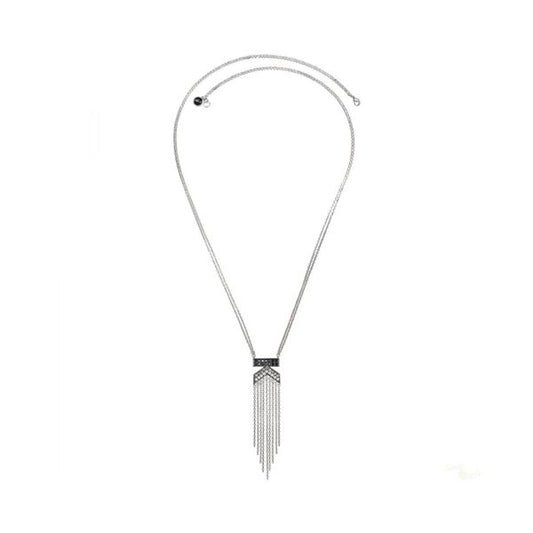 KARL LAGERFELD JEWELS JEWELRY Mod. 5448352 elegant silver necklace with tassel design