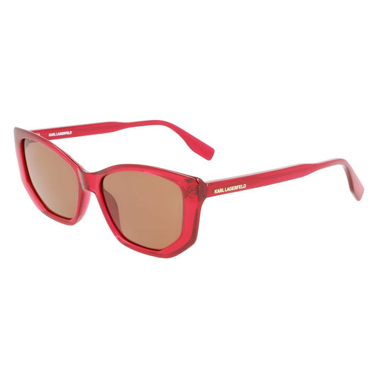 Karl Lagerfeld Red Injected Sunglasses KL6071S-628 for women, featuring 54/15/145mm dimensions with red frames and Filter 3 lenses.
