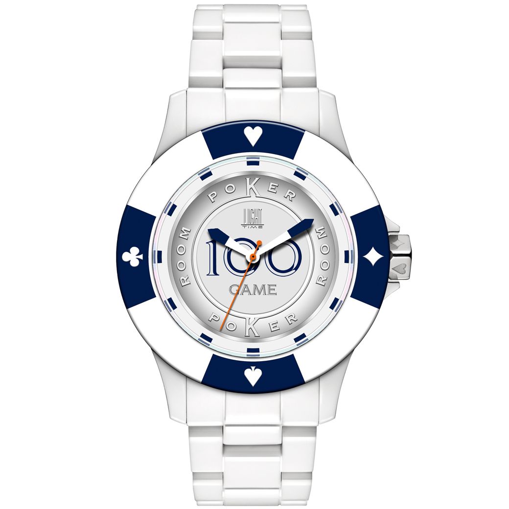 LIGHT TIME Mod. POKER - White / Blue