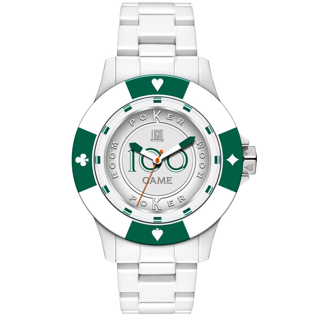 LIGHT TIME Mod. POKER - White / Green
