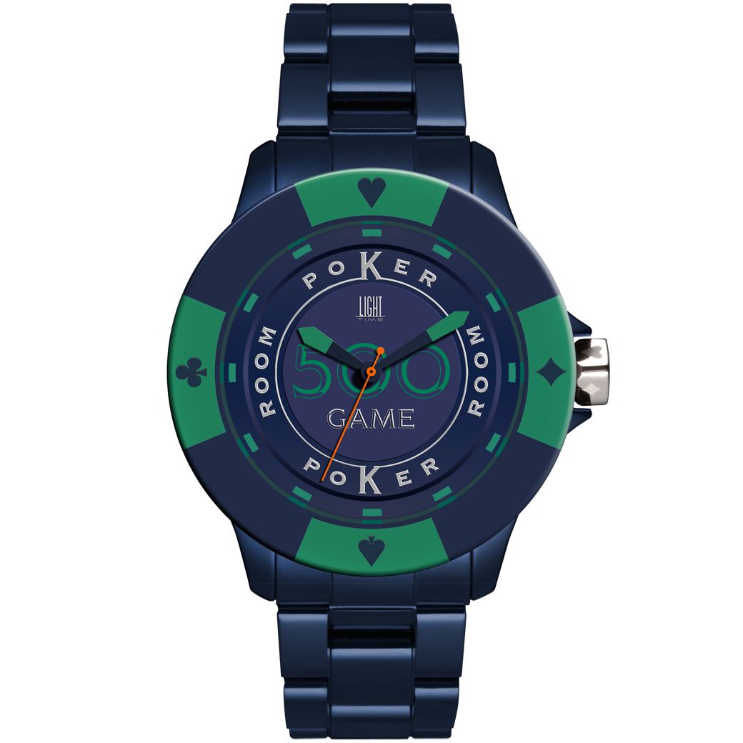 LIGHT TIME Mod. POKER - Blue / Green-0