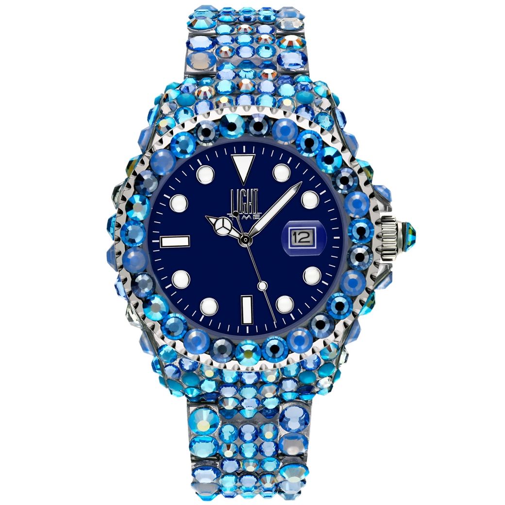 LIGHT TIME Mod. MEDITERRANEO - Full Strass / Blue-0
