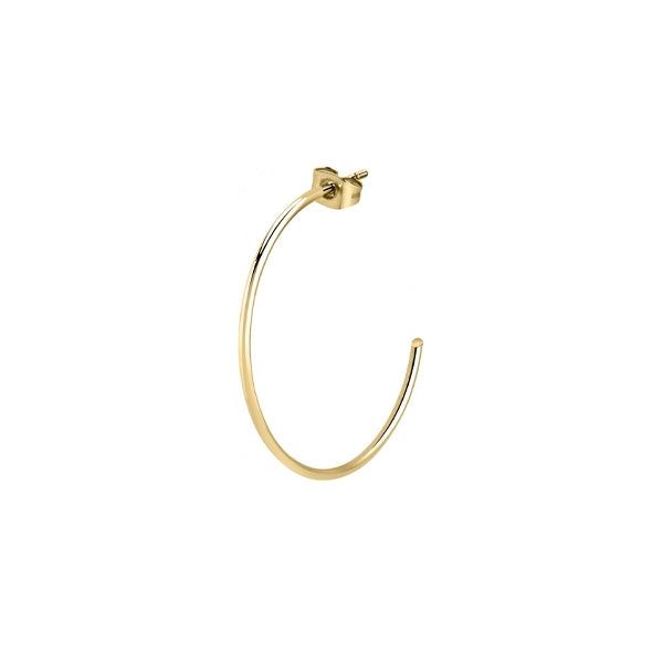 Alt Tag: Elegant gold earring part of the LA PETITE STORY JEWELRY Mod. LPS02AQM12 collection, featuring a sleek hoop design.