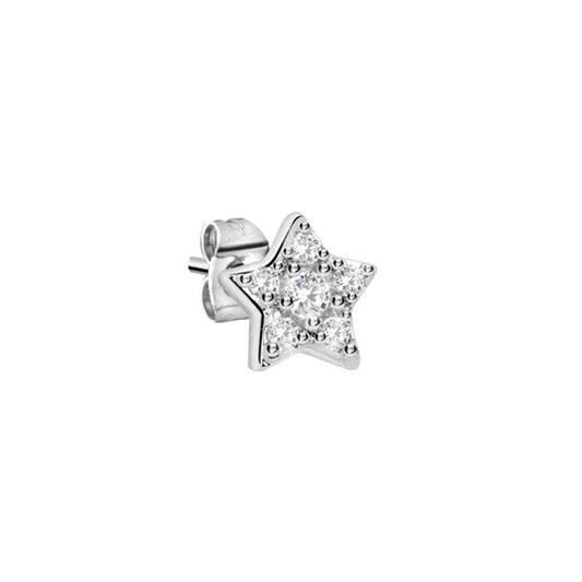 Star-shaped earring with crystals, showcasing LA PETITE STORY JEWELRY Mod. LPS02ARQ03.