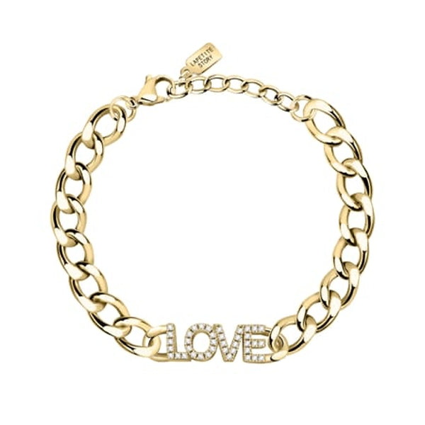 LA PETITE STORY JEWELRY Mod. LPS05ASD35 gold bracelet with 'LOVE' pendant