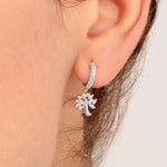 LA PETITE STORY Mod. LPS02ARQ44 lady's single earring with tree design, elegant and sparkling, worn on ear.