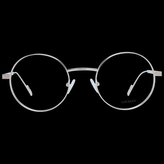 LOCMAN MOD. LOCV001 51GLD unisex round eyeglasses front view