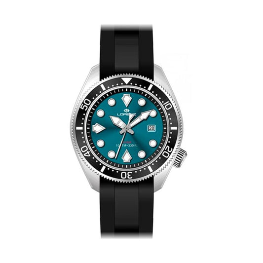 Alt Tag: LORENZ MOD. 26169DD wristwatch featuring stainless steel case, quartz movement, water resistant up to 10 ATM with mineral dial.