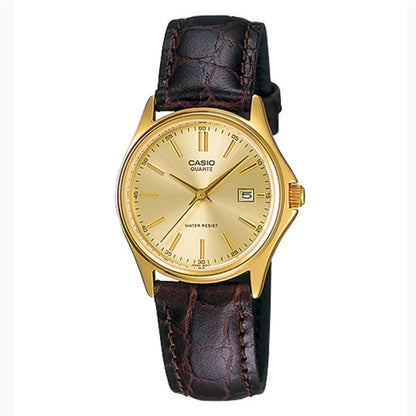 CASIO COLLECTION Mod. LADY DATE LEATHER - GOLD