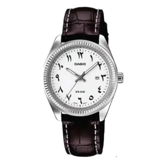 CASIO COLLECTION Mod. LADY DATE - LEATHER, WHITE
