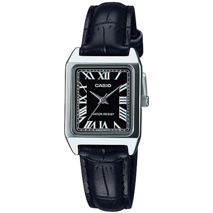 CASIO COLLECTION Mod. LADY TANK, ALLOY, LEATHER - BLACK-0