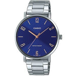 CASIO COLLECTION Mod. MINIMAL - BLUE wristwatch with stainless steel case and strap, water resistant 3 ATM, official box included.