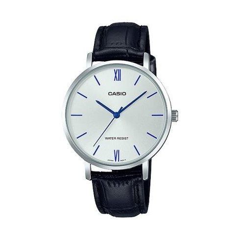 CASIO COLLECTION Mod. MINIMAL, LEATHER - SILVER