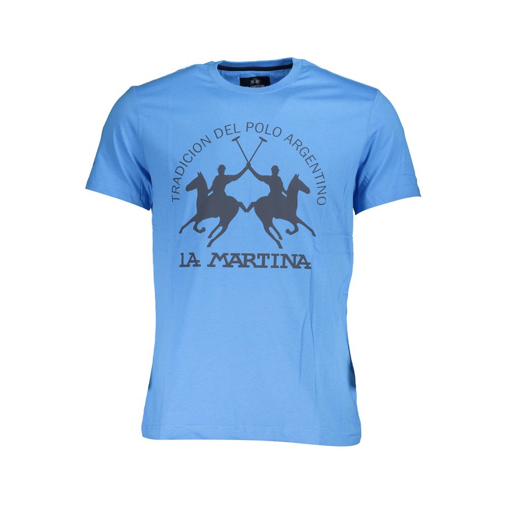 La Martina Blu Cotton Men T-Shirt