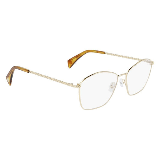 Lanvin Yellow Metal Frames LNV2103-703, women's eyeglasses with 54/16/140mm dimensions, featuring a chic yellow metal design.
