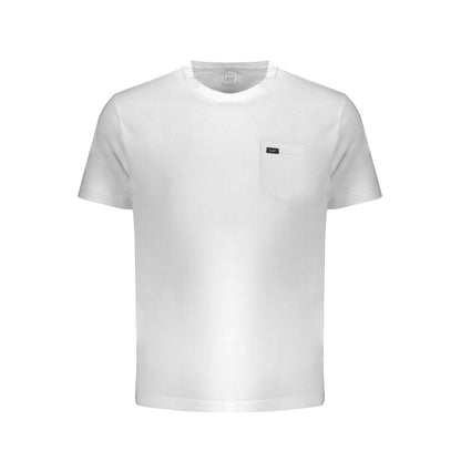 Alt Tag: Lee White Cotton T-Shirt - short sleeve, regular fit with crew neck, 1 pocket and logo.