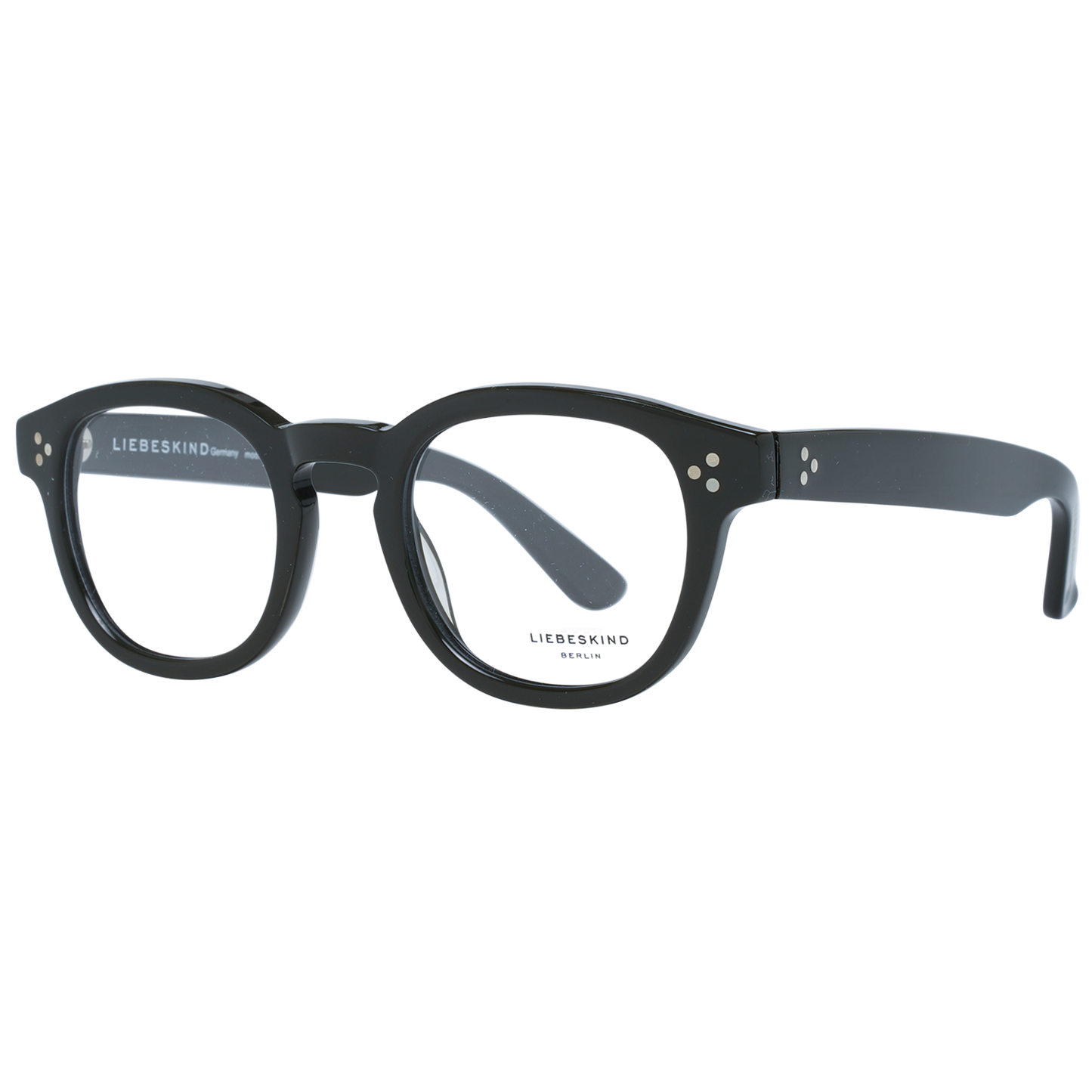 Liebeskind Chic Black Rectangle Designer Frames for women with elegant black plastic construction and demo lenses.