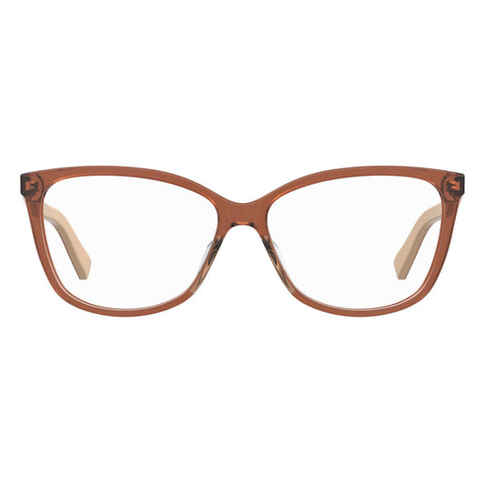 Love Moschino Red Acetate Frames for women, brick color with measures 55/14/140 mm, GLASSES LOVE MOSCHINO WOMEN MOL546-2LF