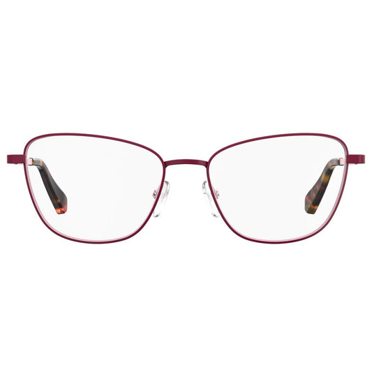 Love Moschino Red Metal Frames cherry color women's glasses MOL552-8CQ with 52/16/140mm dimensions