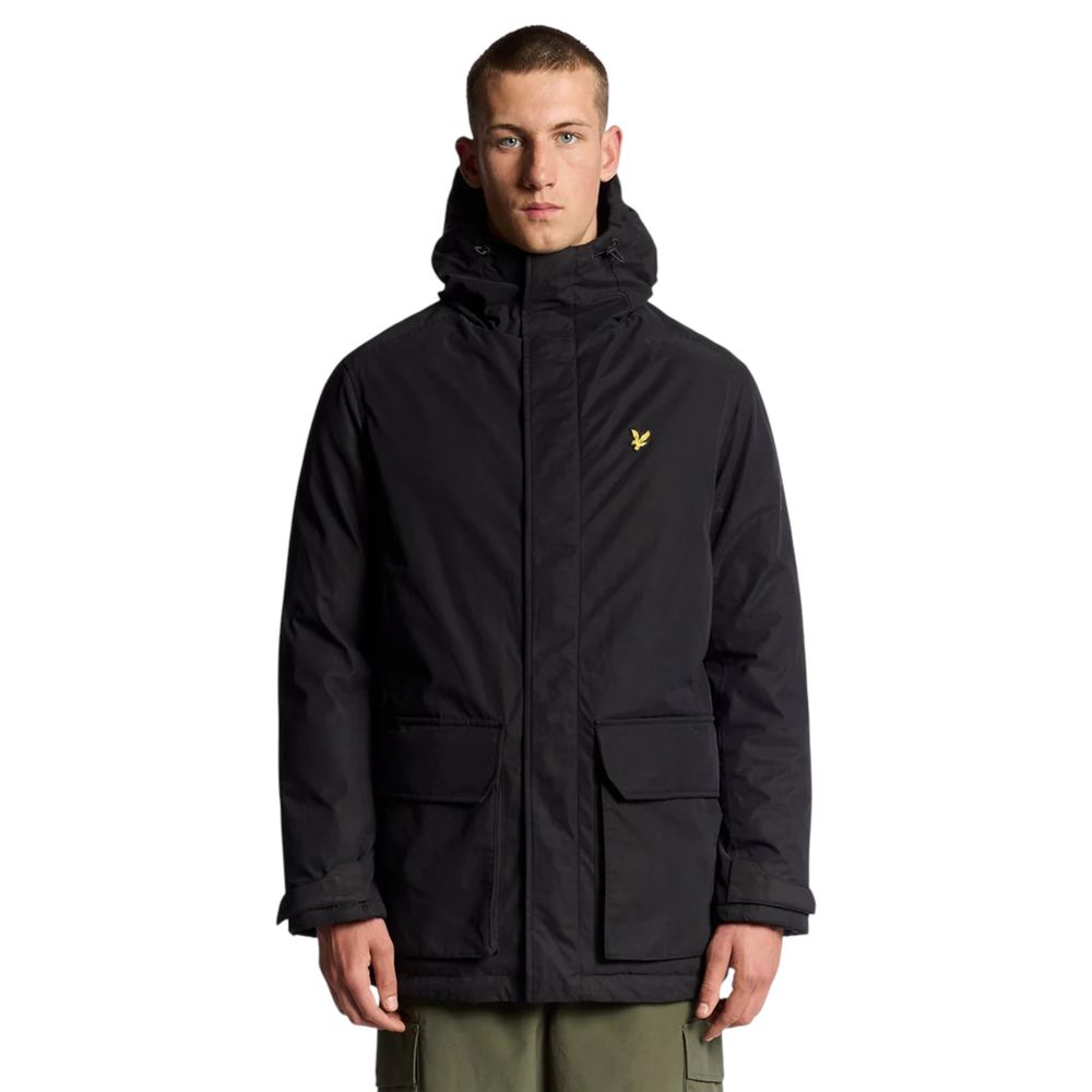 Lyle & Scott Black Polyester Parka 1728,71956299936,Black,Clothing,IT48 | L,Jackets & Coats - Clothing,Lyle & Scott,Men,New with tags,Parkas - Jackets & Coats - Clothing