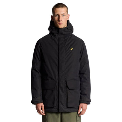 Lyle & Scott Black Polyester Parka 1728,71956299936,Black,Clothing,IT48 | L,Jackets & Coats - Clothing,Lyle & Scott,Men,New with tags,Parkas - Jackets & Coats - Clothing