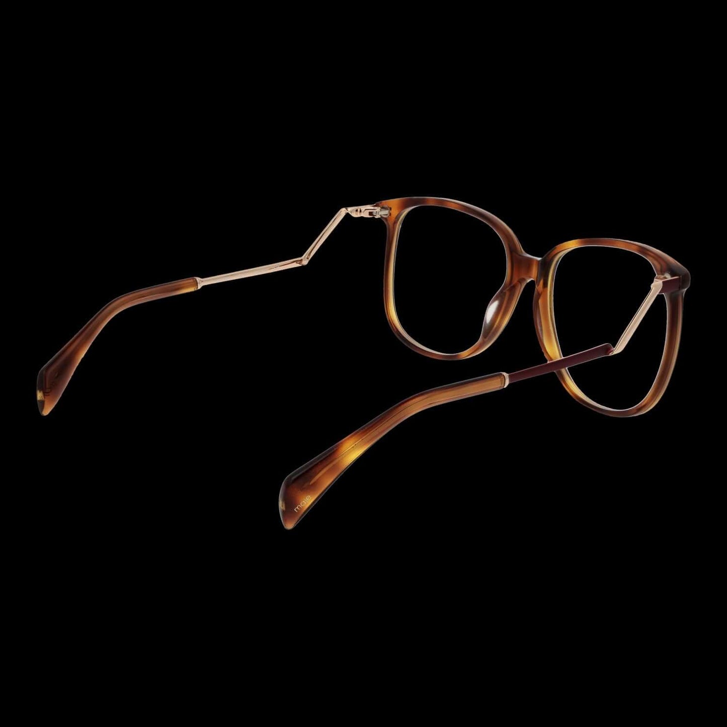 MAJE MOD. MJ1000 54202 lady's glasses in tortoiseshell design on a black background.