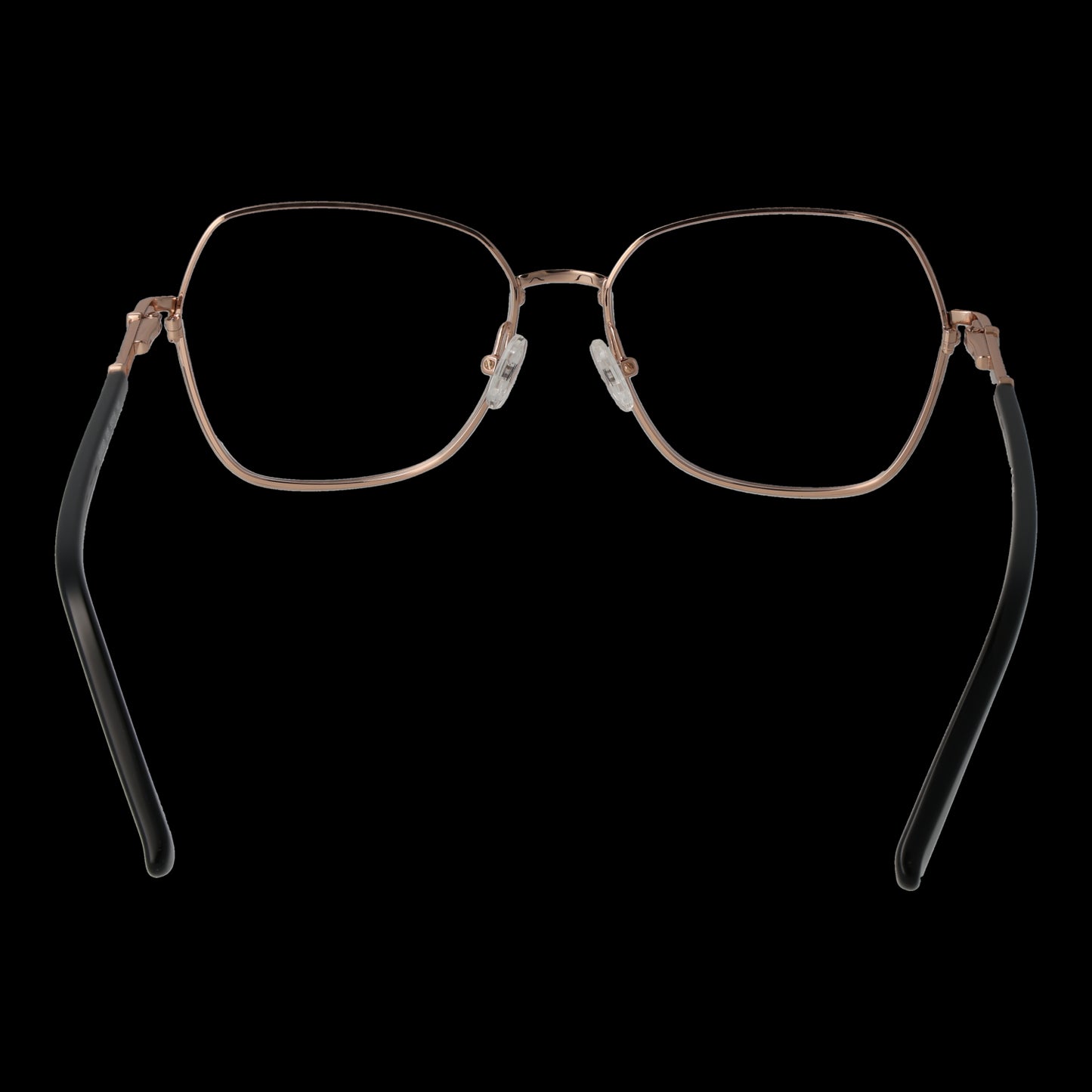 MARCIANO BY GUESS MOD. GM0380 55005 eyeglasses for ladies with gold frames and black temples, front view on black background