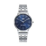 MARK MADDOX - NEW COLLECTION Mod. MM7115-97 lady's watch, 32mm case, quartz analog chronograph, blue dial, elegant silver bracelet