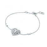 MICHAEL KORS PREMIUM SILVER COLLECTION Mod. HEART bracelet for ladies in Official Box, crafted from Silver 925°