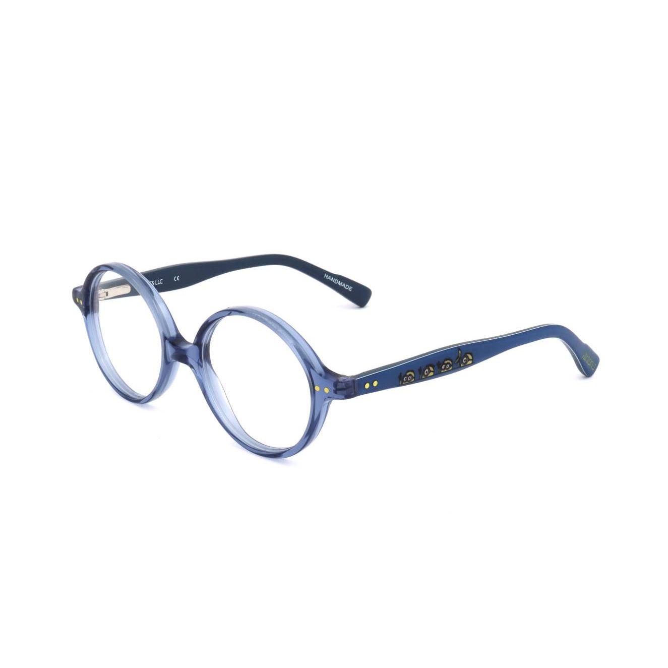 MINIONS MOD. MIN22018 unisex optical frame in blue acetate material.