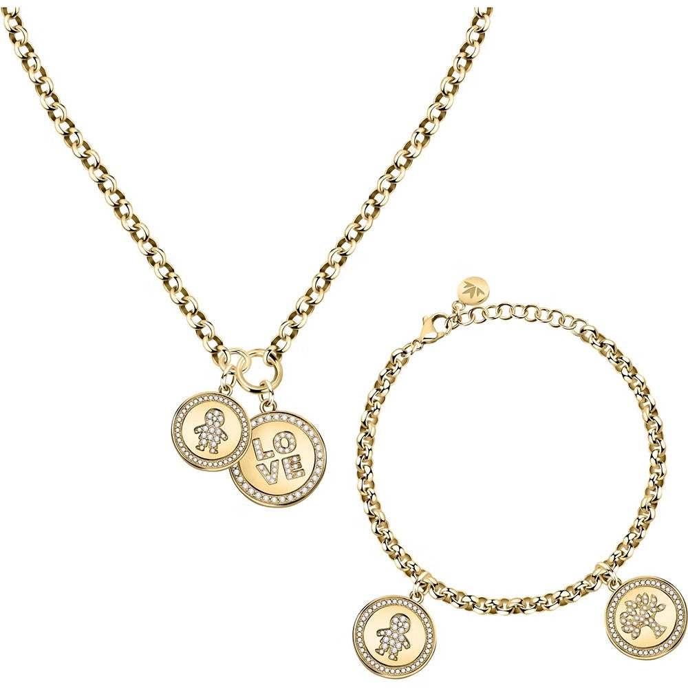 MORELLATO Mod. LOVE Special Set Necklace + Bracelet DESIGNER FASHION JEWELLERY