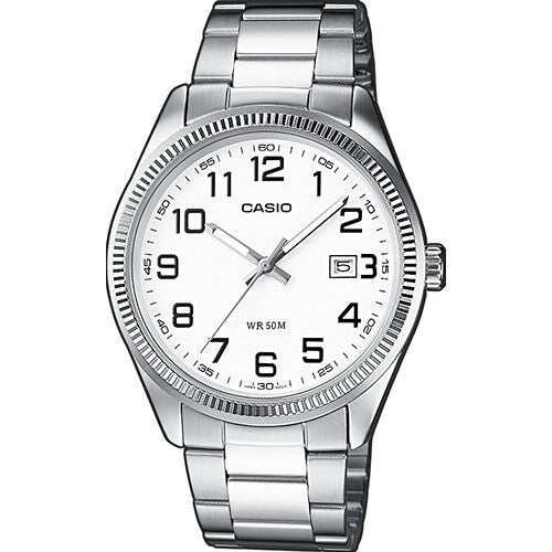 CASIO COLLECTION Mod. DATE - WHITE. ARAB NUMBERS WATCHES