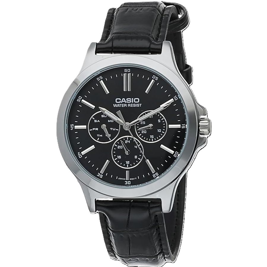 CASIO COLLECTION Mod. MULTIFUNCTION, LEATHER - BLACK